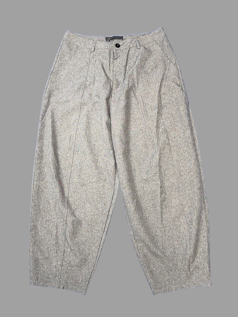 NWT Zanzea Women’s Gray Solid Flat Front Dress Pants Button Closure Size XL